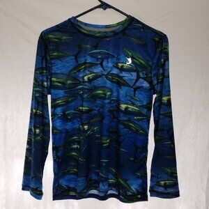 Underwater Fish Athletic Sportshirt with Long Sleeves for Youth
